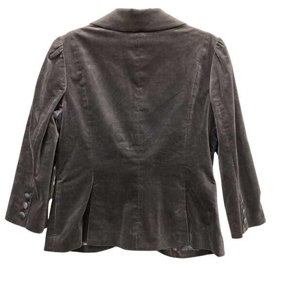 Halogen Gray Velvet Blazer, Size Large, 3/4 Sleeve Cotton Blend Jacket‎ NEW - Picture 9 of 11